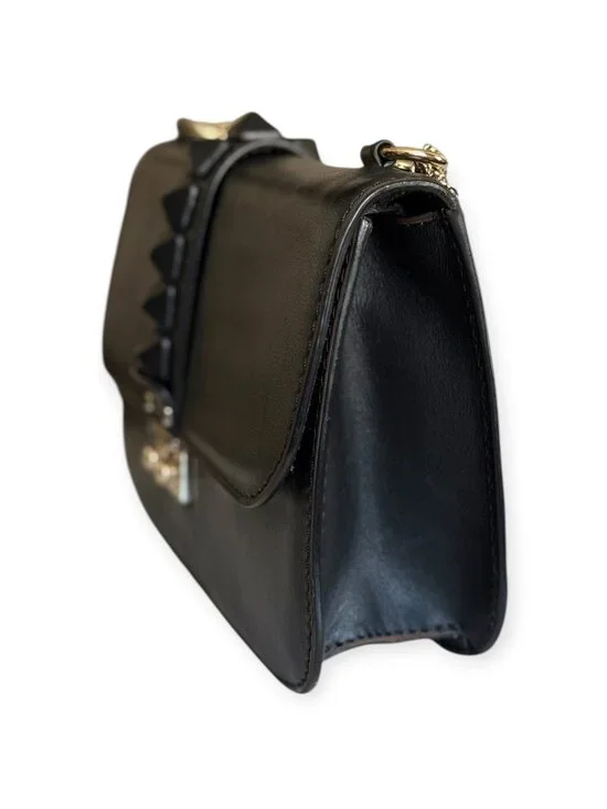 Valentino Garavani Black Leather Glam Lock Chain Shoulder/Crossbody Bag - Picture 3 of 7